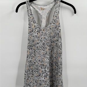 Lululemon Athletica Gray and Cream Patterned Tank Top